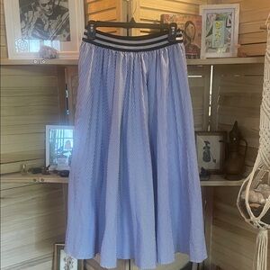 Pin Striped Midi Skirt